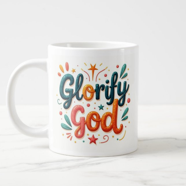 Glorify God Giant Coffee Mug (Left)