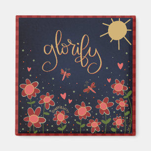 Glorify Pretty Fun Floral Modern Inspirivity Magnet