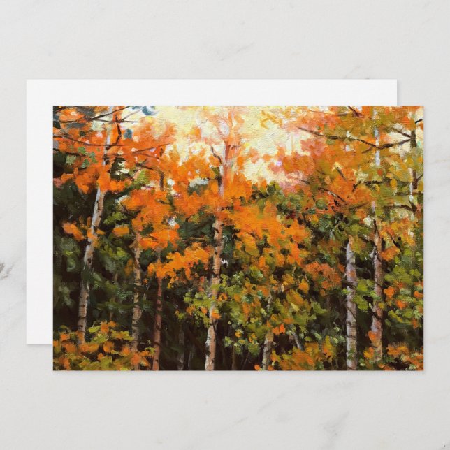 Glorious Autumn Aspens Scenic Colorado Painting (Front/Back)