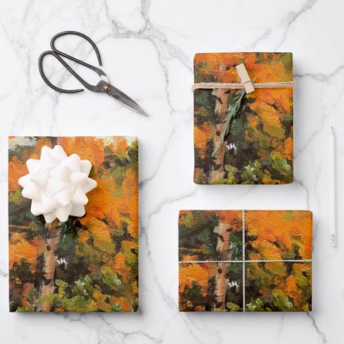 Glorious Autumn Aspens  Wrapping Paper Sheets