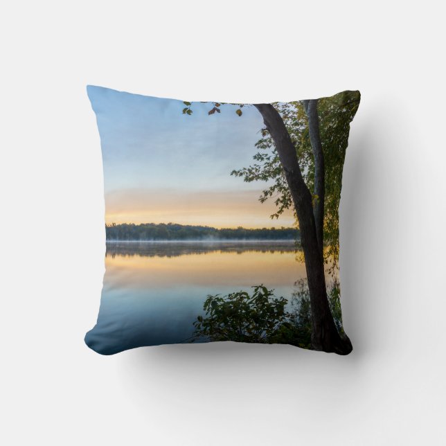 Glorious Autumn Morning Throw Pillow (Front)