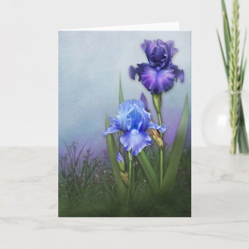 Glorious Bearded Irises II Card
