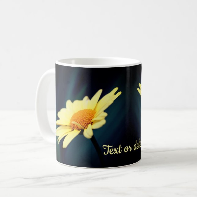 Glorious Daisy Flower Personalized Coffee Mug (Front Left)