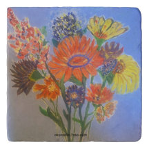 Glorious Floral Handpainted Bouquet Design