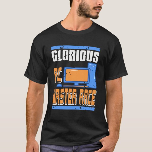 Glorious Gaming Setup Gamer Computer Enthusiast T-Shirt (Front)