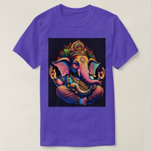 Glorious Ganesha Vibrant T_Shirt Design