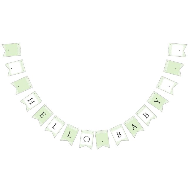 Glorious Green Gingham Bunting Flags (All)