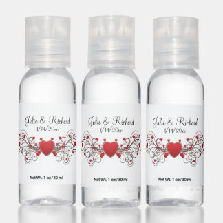 Glorious Hearts Wedding Hand Sanitizer
