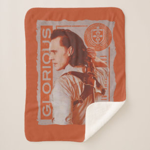 "Glorious" Loki Sheathing Dagger Sherpa Blanket