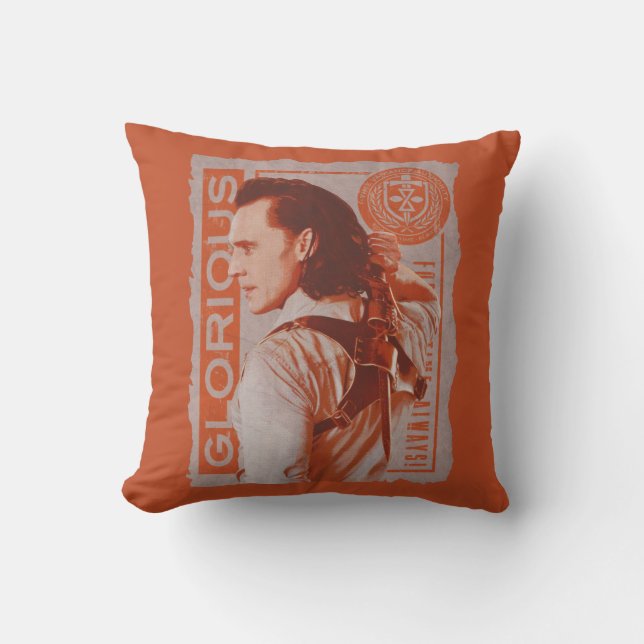"Glorious" Loki Sheathing Dagger Throw Pillow (Front)