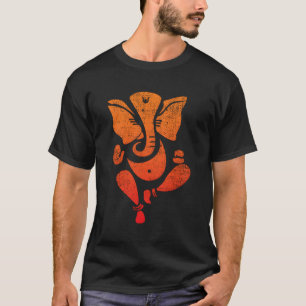 Glorious Lord Ganesha In Vintage Style T-Shirt