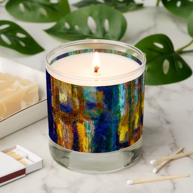 Glorious multicoloured organ pipes on candle (Lit)