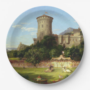 Glorious Past (Medieval Joust) (Vintage Art) Paper Plates