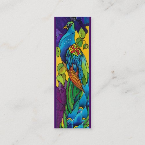 Glorious Peacock Bookmark Business Card/Profile