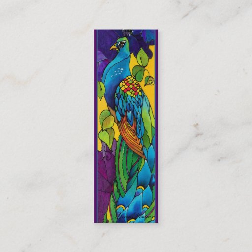 Customizable Glorious Peacock Bookmark Business Card/Profile