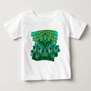 Glorious Peacock Feathers Baby T-Shirt