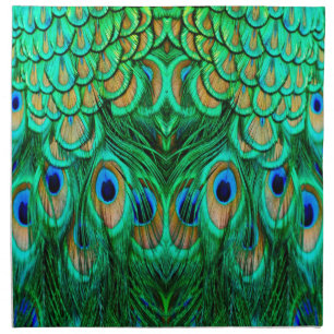 Glorious Peacock Feathers Cloth Napkin