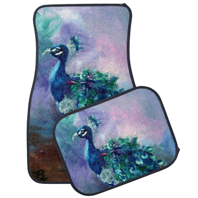 Glorious Peacock II Car Floor Mat (Set)