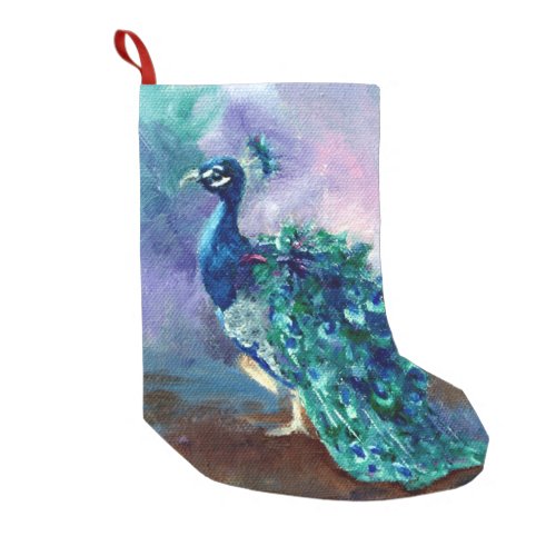 Glorious Peacock II Small Christmas Stocking