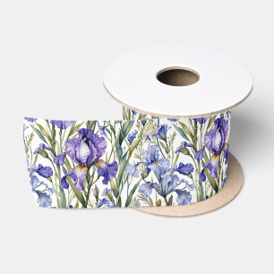 Glorious Purple and Blue Iris Satin Ribbon