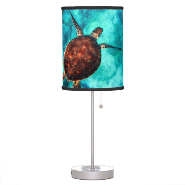 Glorious Sea Turtle Table Lamp (Left)