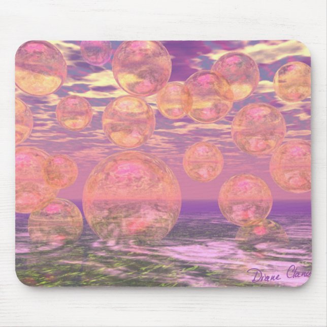 Glorious Skies – Pink and Yellow Dream Mouse Pad (Front)