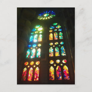 Glorious Stained Glass Windows Postcard