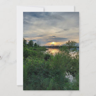 Glorious Sunset on Lake Ontario Blank Card