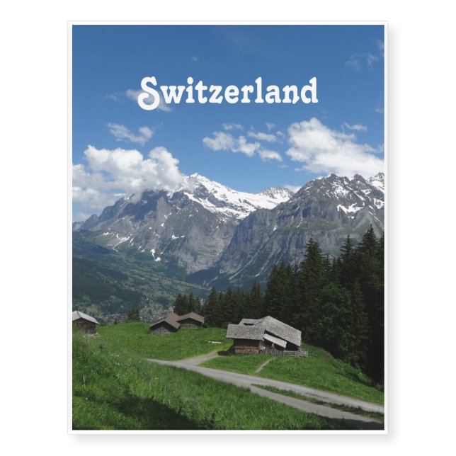 Glorious Switzerland Temporary Tattoos (Front)