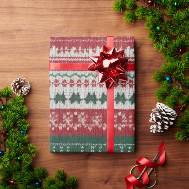 Glorious Tacky Ugly Christmas Sweater Design Wrapping Paper (Holiday Gift)
