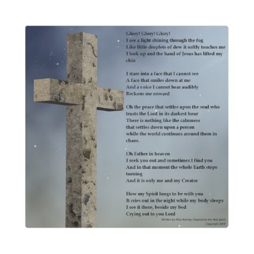 Glory An Inspirational Christian Poem Metal Print