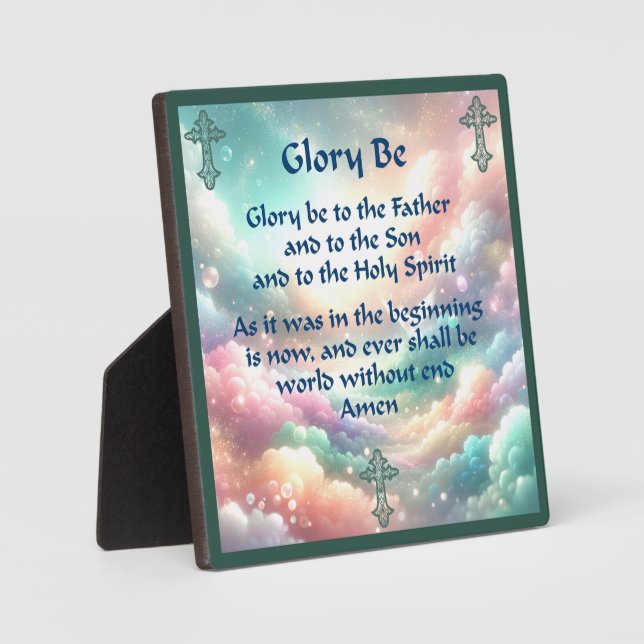 Glory Be Prayer on a Plaque (Front)