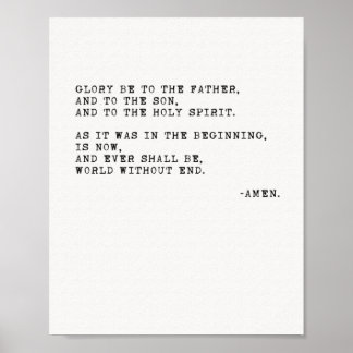 Glory Be Prayer Poster