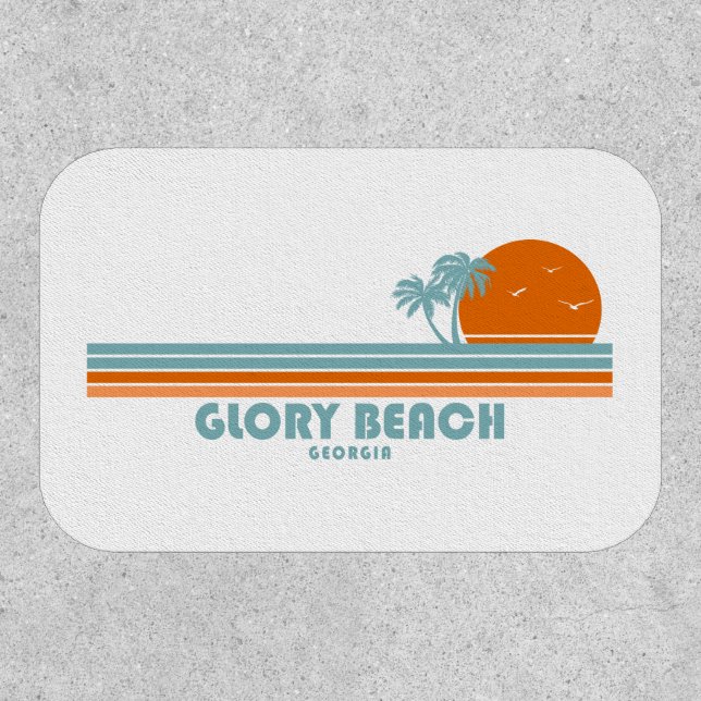 Glory Beach Georgia Sun Palm Trees Patch (Front)