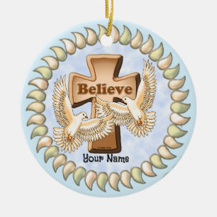 Glory Cross Christian ornament