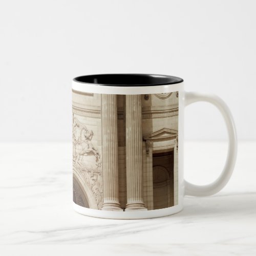 Glory distributing crowns from the colonnade Two_Tone coffee mug