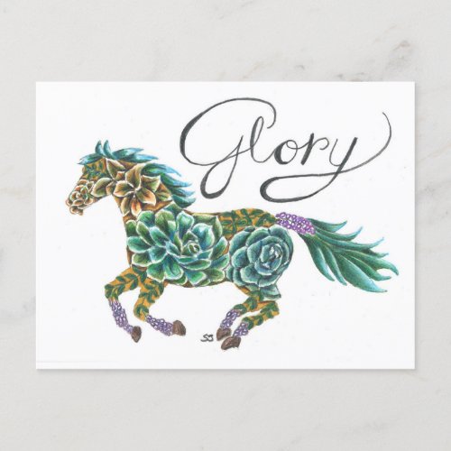 Glory Horse by Sherry Jarvis  Postcard