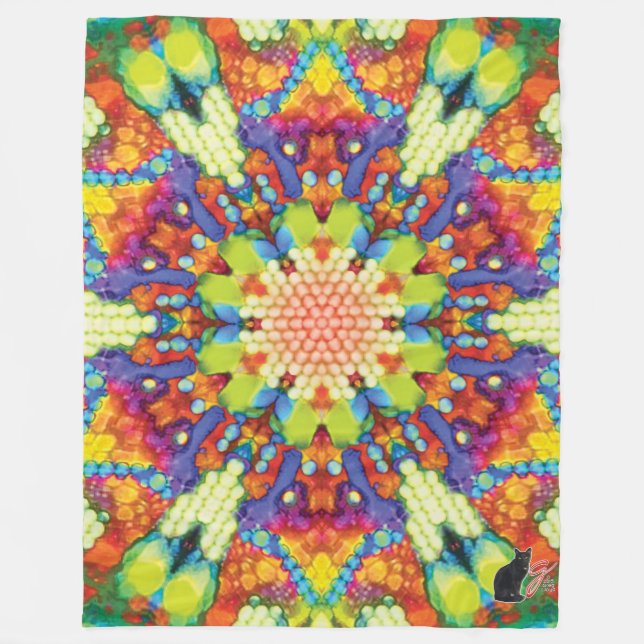 Glory Kaleidoscope Fleece Blanket (Front)