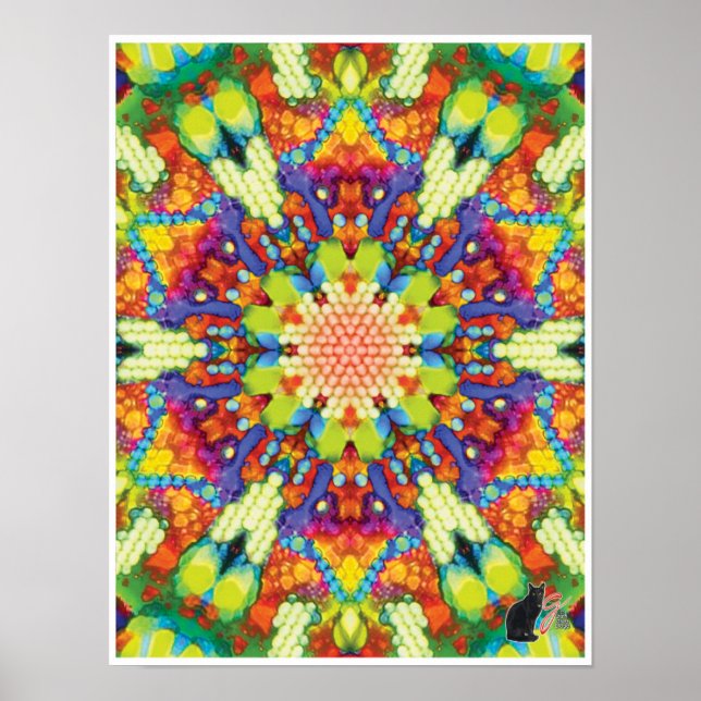 Glory Kinetic Collage Kaleidoscope Poster (Front)