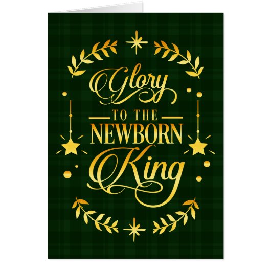 Glory Newborn King Tartan Cards (Front)