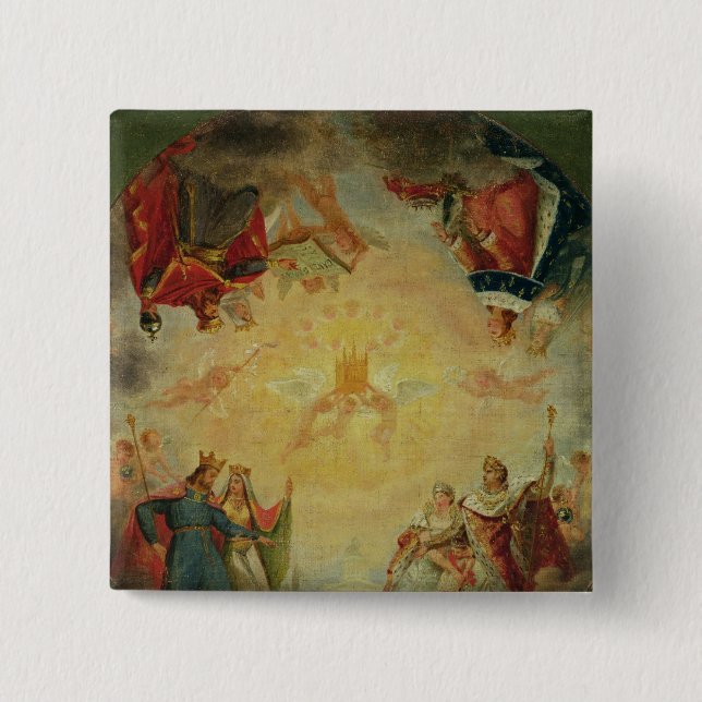 Glory of St. Genevieve Pinback Button (Front)