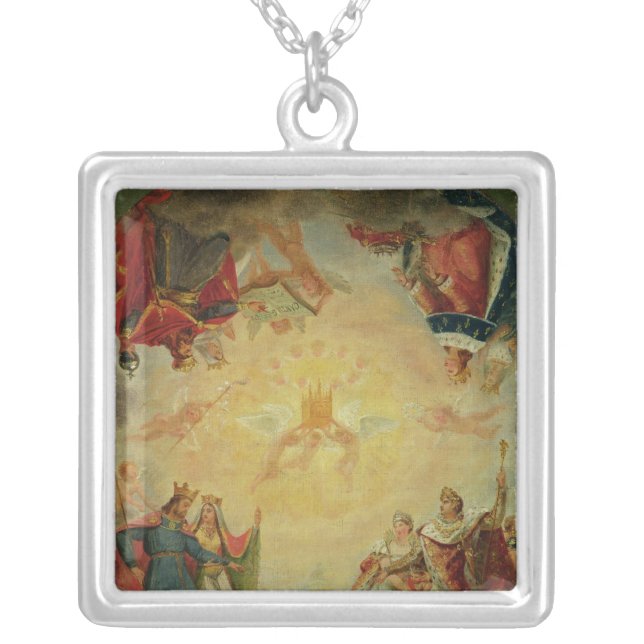 Glory of St. Genevieve Silver Plated Necklace (Front)