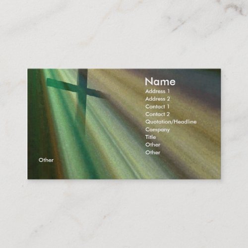 Glory of the cross clergy business card calling
