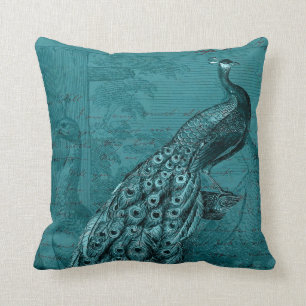 Glory of the Peacock #2 Throw Pillow