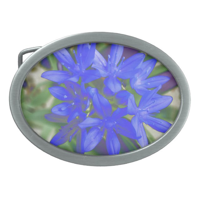 Glory of the Snow Fluorescent Blue Belt Buckle (Front)
