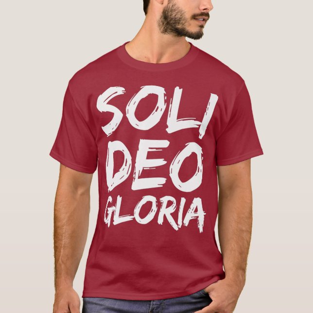 Glory to God Alone Quote Reformation T-Shirt (Front)