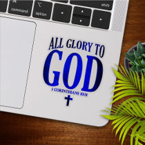 Glory to God Christian Sticker