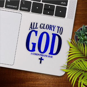 Glory to God Christian Sticker