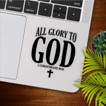 Glory to God Christian Sticker