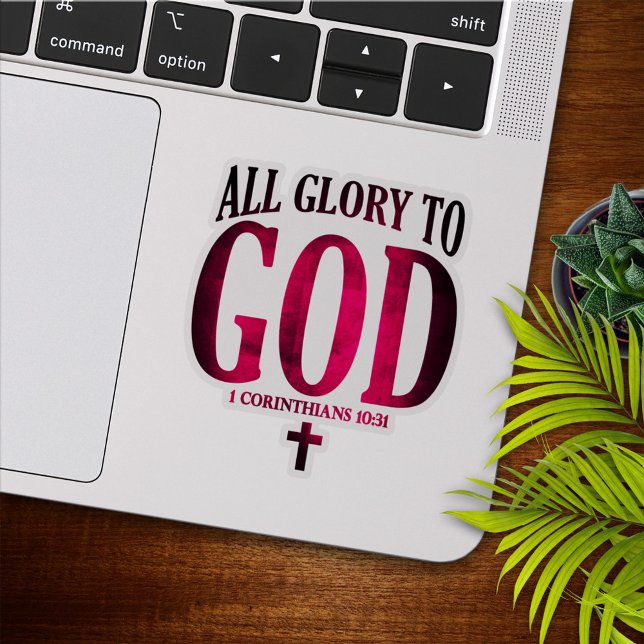 Glory to God Christian Sticker (Creator Uploaded)